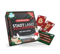 DENKRIESEN - Ville Pays Vollpfosten - Le jeu de cartes - Édition de Noël - « Toutes les années à nouveau » | Cadeau | Jeu de voyage | 190 catégories | À partir de 8 ans | 3-6 joueurs | Famille | Ville