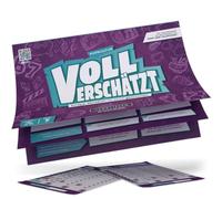 DENKRIESEN VOLL Schätzt Pop Kultur Edition Bloc de Jeu DIN A4 | Jeu de quiz et de trésor avec 350 questions autour de la culture pop, sans Internet, des solutions directement sur le dos du