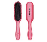 Denman Tangle Tamer Mini (Pink) Detangling Brush For Curly Hair And Black Natural Hair - use with both Wet & Dry Hair, D90