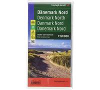 Denmark North - South Road Map, 2 Sheets with Biking Routes 1:150 000