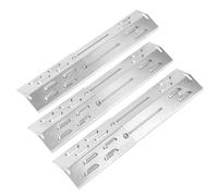 Denmay 29 à 43 cm Couvre-brûleur universel pour barbecue à gaz Enders, Landmann, Charbroil, 3 pièces - Plaque chauffante en acier inoxydable - Pièces de rechange pour Burnhard Barbecook, Taino