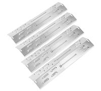 Denmay 29 à 43 cm Couvre-brûleur universel pour barbecue à gaz Enders, Landmann, Charbroil, en acier inoxydable - Plaques de rechange pour Burnhard, Barbecook, Taino, Proficook - Lot de 4 pièces