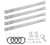 Denmay 35,5 à 48,3CM Brûleurs universels en Acier Inoxydable pour Landmann 2.0, Perfect Flame, Uniflame, Lowes, Charbroil, Broilking, Nexgrill, Brûleurs de Rechange pour Barbecue à gaz, 4 Paquets