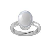 DENMOUS 10.25 Ratti 9.95 Carat Certifié Non Traité Qualité A+ Pierre de Lune Naturelle Arc en Ciel Bague pour Femme et Homme-B0DKTSXJDN