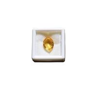 DENMOUS 12.25 Ratti - Pierre de substitut naturelle Sunela/citrine/saphir jaune certifiée Ratti pour homme et femme (testé en laboratoire) -B0C1KG2Z-M1
