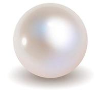 DENMOUS 2,25 Ratti 2,50 carats perle blanche pierre précieuse certifiée Moti Pierre précieuse pour homme et femme avec certificat de laboratoire - B0DK8ZNM-DNM