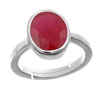 DENMOUS 6,25 carats, 7,25 carats, porte en rotin, A qualité Birmanie, rubis, manique, pierre d'usage d'origine, non chauffée (bague réglable pour homme et femme (laboratoire - agréé) - B0DPX5H4-01