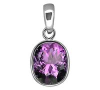 DENMOUS 7.25 Ratti 6.50 Carat Natural Quality Katela Améthyste Pendentif/Médaillon Pierre précieuse (Top AAA+) Qualité pour homme et femme (GGTL Lab Certified)-AMZ1015, Small, Argent sterling