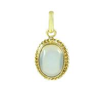 DENMOUS 8.25 Ratti Pendentif Pierre de Lune Ceritifiée Pierre Naturelle Ovale Lâche pour Homme et Femme-B07ZD8T5-DNM