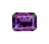 DENMOUS Améthyste naturelle de 2,75 carats taille écuyer - Pierre précieuse certifiée en laboratoire - Pour homme ou femme - Bijoux tendance - B0C2VQP9-2541, Small, Gemme