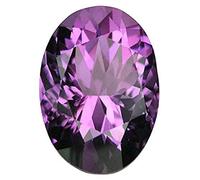 DENMOUS Améthyste Pierre originale certifiée avec certificat de laboratoire 15,25 Ratti 14,90 carats naturelle Katela/kathela Violet pour homme et femme - AMZ577, Small, Argent sterling