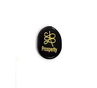 DENMOUS B0BDMHD7 Symboles angéliques Zibu gravés avec cristal de tourmaline noire naturelle, inspirant, poche de foi, guérison, prière, motivation, animation, cristaux, Small, Gemme, Small, Small