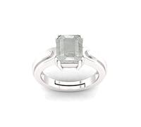 DENMOUS B0C3HVG51 Bague en argent non chauffé non traité avec saphir blanc naturel Pukhraj 20,25 carats Qualité A
