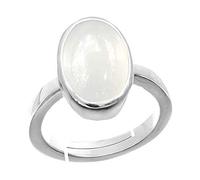 DENMOUS Bague certifiée non chauffée non traitée 11,25 Ratti 10,52 carats de qualité A+ en pierre de lune naturelle arc-en-ciel pour homme et femme - B08L18VTDN