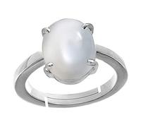 DENMOUS Bague certifiée non traitée 12,25 Ratti 11,00 carats de qualité A+ en pierre de lune naturelle arc-en-ciel pour femme et homme-B0CK8GZ8-AMZ, Small, Gemme