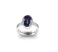 DENMOUS Bague en alexandrite naturelle certifiée non chauffée 11.00 Ratti 10.00 Carat Qualit Plaqué argent pour homme et femme (Ggtl Lab - Certifié)-B0BWXVL91