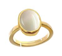 DENMOUS Bague en opale 9,25 Ratti 8,43 carats certifiée naturelle de qualité Aa++ blanche astrologique australienne en vrac Pierre précieuse B0BSNP2SDN