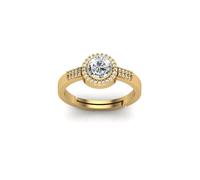 DENMOUS Bague réglable astrologique/objectif 7,25 Ratti 6,00 carats avec zircon blanc naturel pour homme et femme A Quality-B0CK8GWS1