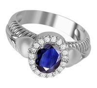 DENMOUS Bague réglable avec saphir bleu plaqué argent 5,00 carats non chauffé et non traité Neelam naturel de Ceylan pour homme et femme-B0BX4F8V-01