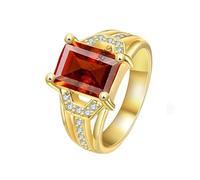 DENMOUS Bague réglable en grenat hessonite Ashtdhatu de 11,25 Ratti 10,47 carats - Pierre précieuse naturelle non chauffée et non traitée à des fins astrologiques - B0CKBSQ4-01