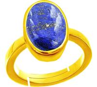 DENMOUS Blue Lajward Stone Natural A Quality 6.00 Ratti Original Lapis Lazuli Lajwart Rashi Ratna Pathar Gemme Bague pour homme et femme-B0BMYR5X-DNM