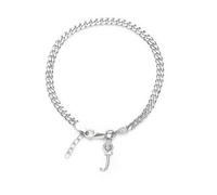 DENMOUS Bracelet en argent sterling 92,5 % pur avec alphabet J pour filles et femmes-brwckd_j-1, petit, pierre précieuse, Small, Gemme