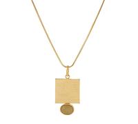 DENMOUS Golden Ketu Yantra avec médaillon en pierre jaune avec chaîne dorée pour homme et femme-B0B5KSW9-AMZ, Small, Gemme