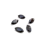 DENMOUS Hi International B0CHRRRM-2541 Lot de 10 pierres précieuses à facettes en oxyde de zirconium Noir 4 x 8 mm, Small, Gemme