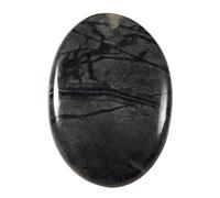 DENMOUS Jaspe Picasso - Cabochon ovale - Pierre précieuse naturelle - 59 carats - Ni78-B08HM215-DNM