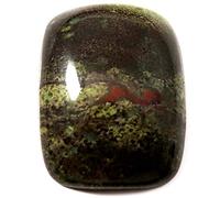 DENMOUS Jaspe sanguin de dragon - Pierre précieuse naturelle octogonale - Cabochon en vrac 53,55 carats - Hv90-B07TTMJG-DNM