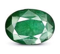 DENMOUS Kirti Sales Gems 6.00 Ratti 100 % émeraude brésilienne Panna non chauffée Pierre précieuse naturelle certifiée AA++ pour homme et femme par laboratoire Certifiée AMZ6960, taille S, pierre