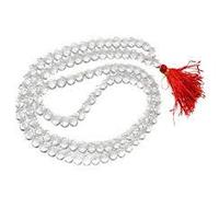 DENMOUS Mala Sphatik/Crystal Jaap pour Pooja (108 perles) | Naturel et certifié | Perles astrologiques | Effet positif | Unisexe Pour homme et femme-B09JGTQZ-2541, Small, Gemme