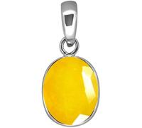 DENMOUS Médaillon certifié naturel 11,25 Ratti 10,25 carats saphir jaune Pukhraj Panchadhatu plaqué de qualité pour homme et femme-B0CW3FPL-DNM