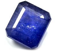 DENMOUS Neelam Stone AMZ2394 Saphir bleu naturel certifié 5,25 Ratti carré, Small, Argent sterling