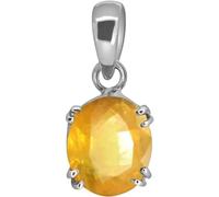 DENMOUS Pendentif Ceylone naturel non chauffé 11 carats avec saphir jaune (pierre Pukhraj) Plaqué de qualité certifiée par laboratoire (Top Aaa +) Qualité pour homme et femme - B0CW3FDL-DNM