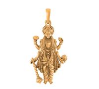 DENMOUS Pendentif Dieu Vishnu en argent sterling 925 plaqué or 22 carats avec médaillon Lord Vishnu/Laxmi Vishnu pour homme et femme AMZ-81, petit, sans pierre précieuse, Small, Pas de pierres