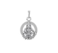 DENMOUS Pendentif en argent sterling (92,5 % de pureté) Dieu Bhagwan Ayyappa pour homme et femme Médaillon Ayappa en argent pur pour bonne santé et richesse AMZ-147, petit, sans pierre précieuse