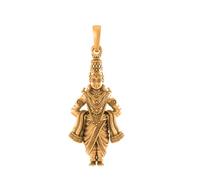 DENMOUS Pendentif en argent sterling 925 plaqué or 22 carats avec médaillon Lord Vithoba pour homme et femme AMZ-136, petit, sans pierre précieuse, Small, Pas de pierres précieuses