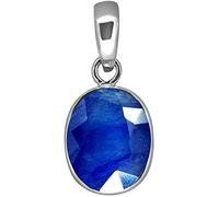 DENMOUS Pendentif / médaillon en saphir bleu naturel certifié Aaa++ de qualité supérieure - 8,25 Ratti / 7,45 carats - Qualité pour homme et femme - Certifié par laboratoire - B0DJJJ99-01