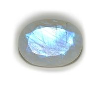 DENMOUS Pierre de lune naturelle à facettes de forme ovale Chandrakanta 7 Ratti 6,4 carats Qualité AAA-B01MQPSJDN