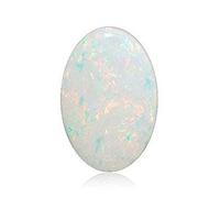 DENMOUS Pierre d'opale astrologique de 8,25 Ratti 7,40 carats certifiée en laboratoire Pierre précieuse d'opale de feu naturelle Rashi Ratan - B0BBH43G-M1