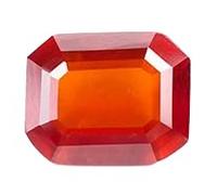 DENMOUS Pierre gommée/Hessonite Gomée Certifiée/Ceylone Gomed 14.25 Ratti 13.82 Carat Gemme Originale Certifiée Grenat Hessonite Naturelle - B0D2P2F8-M1