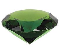 DENMOUS Poids de papier en verre cristal de 3,50 carats en forme de diamant A1 vert avec finition transparente -B0C7N4WH-DNM