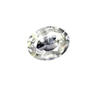 DENMOUS Saphir blanc de Ceylan non chauffé de 8,25 carats non chauffé certifié original du Sri Lanka, pierre précieuse Pukhraj blanche Aa qualité sécurisée Pukhraj Rashi Nag pour homme et