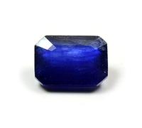 DENMOUS Saphir bleu naturel certifié 4 carats taille émeraude Nilam en vrac en gros Rashi Ratan-B07RXRQR-DNM