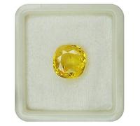 DENMOUS Saphir jaune de 4,25 Ratti - Pierre précieuse originale certifiée Ceylan Pukhraj - Non chauffée - Non traitée - Qualité supérieure A Pierre précieuse en vrac - B0C9DVJJDNN