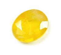 DENMOUS Saphir jaune de Ceylone non chauffé non traité Pukhraj Pierre originale certifiée 2,25 Ratti - 1,60 carat - Pierre précieuse naturelle pour homme et femme - B0CCVRDT1