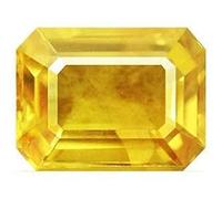 DENMOUS Saphir jaune de culture de 6,25 Ratti de 5 carats - Pierre précieuse de culture Pukhraj certifiée en laboratoire - Objectif astrologique - B0B5LS7G-DNM