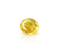 DENMOUS Saphir jaune de culture d'origine 6,25 carat/7,00 Ratti non traité, saphir de Ceylan certifié pierre précieuse naturelle A++ Quality-B0DKC3Z1-2541, Small, Gemme