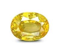 DENMOUS Saphir jaune Pukhraj 7,25 Ratti 6,95 carats naturel non chauffé et non traité de qualité AAA, certifié en laboratoire, pierre précieuse originale en vrac-B0CPXW7Q-D1